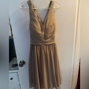 Tan JJs House Bridesmaid Dress